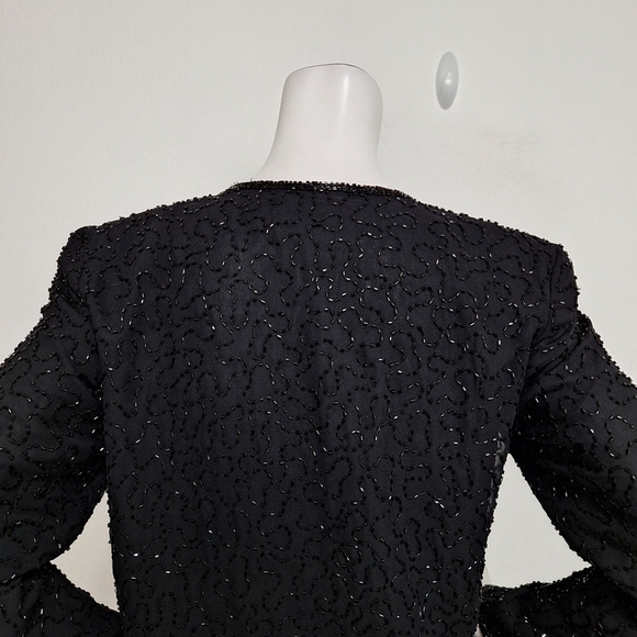 JMD New York Vintage Black Fairy Beaded Witchy Whimsigoth Jacket Size PS - Picture 8 of 12